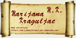 Marijana Kraguljac vizit kartica